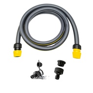 2 Meter 3/4 Water Inlet Pipe with 4 Connectors and Gardening Water Stop Hose for
