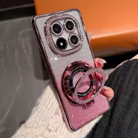 Magnetic Wireless Charge Stand Shockproof Case For Redmi 13 13C 14C A3 Note 14 13 Pro Plus Xiaomi 14