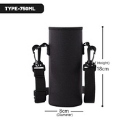 Portable Pembawa Botol Air Tas Botol Air Minum 500/750/1000/1500ML Tas Penutup Terisolasi Tali Bahu