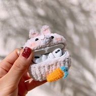 手工原創兔子耳機套鉤織禮物耳機套蘋果無線耳機AirPods Pro