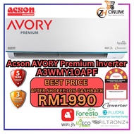 Acson 1.0HP-2.5HP AVORY Premium 5 Star Inverter Aircond Wall Mounted R32 Aircondtioner APF Series Wi