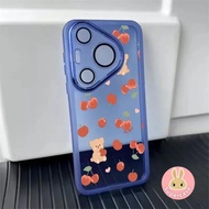 Cute Cherry Bear Phone Case Lens Glass For Vivo T4 Ultra T4X T3X T3 Lite T2 T2X T1 S1 Pro Snapdragon