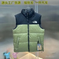 ♂☁THE NORTH FACE เสื้อกั๊กเสื้อกล้ามผ้าฝ้ายขนเป็ดเวอร์ชัน1996สำหรับผู้ชายและผู้หญิงเสื้อกั๊กกำมะหยี่