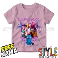 KPOP DEMON HUNTERS HUNTRIX Kids T-shirt Free Name KPOP HUNTRIX Kids Clothes