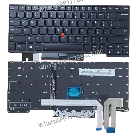 Backlit Laptop Keyboard US RU LA Layout for Lenovo ThinkPad T480S E480 L380 L480 T490 E490 E495 T495