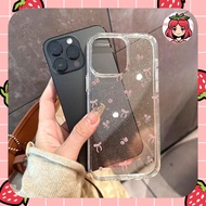 Pink Ribbon printing clear glitter case oppo a15 a15s a16 a54s a17 a17k a36 a76 a38 a18 a3s a3x a57 