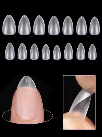 30/150/300/630/1500PCS Matte Soft Gel X Nail Tips 15 Sizes Full Cover Acrylic False Press on Nails T