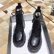 winter boots winter boots women British Style Winter Martin Boots for Women - Fleece Lined & Trendy