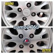 TRD racing development logo car rim hubcap cover sticker - TRD flag crb