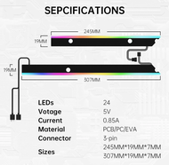AsiaHorse ARGB Light Strip for Motherboard Addressable RGB 5V3pin Aura Sync Lightsaber-X Led