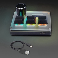 New Tech <br>3-Key Wired Custom Keyboard Blue Switch OSU Gaming Keyboard with Knob Screen RGB Copy P