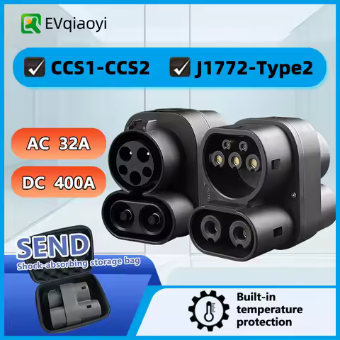 EVqiaoyi CCS1 to CCS2 Adapter Supports AC and DC 400A 1000V a CCS2 Suitable Fast Charging Adaptador