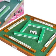 YQ17 Engraving Portable Mini Mahjong Set Comes with Mini Folding Mahjong Table Version Mahjong15mmTable32cmVersion Youye
