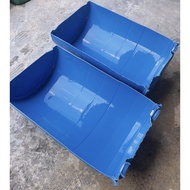 Tong biru potong setengah