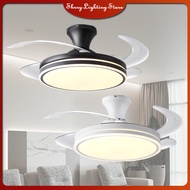 【Shrry Lighting】36"42"48" Ceiling Fan With Light DC Motor Ceiling Fan in Room LED Light For Ceiling Fan