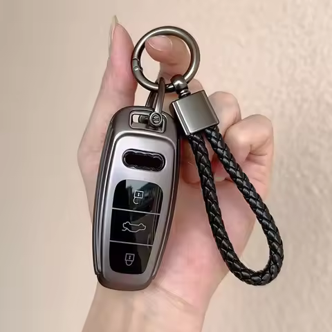 For Audi Q8 RSQ8 A6 C8 S6 RS6 A7 S7 RS7 A3 8Y A8 D5 4N RS E-tron GT Q4 Q7 4M Grey TPU Car Remote Key