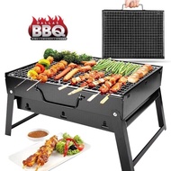 Folding Portable Outdoor Barbeque Charcoal BBQ Grill Oven BBQ Outdoor Barbecue Grill Portable BBQ Grill Barbecue Pan Grill