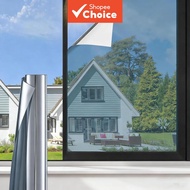Silver One Way Window Privacy Film, Anti-UV Sun Block Heat Control Reflective Tint for Home Office 1