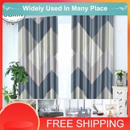 Modern Curtain Langsir Tingkap Pintu Colorful Hook &amp; Rod Pocket Semi Blackout Shading Curtain Bedroom living 1 Pcs