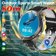 2026 New GPS Smart Watch 5ATM Waterproof Built-in Dual-band GNSS Compass Sports Smart Watch Men