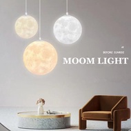 Moon Ball Pendant LightsModern Restaurant Hanging LampsBar Dining Room Decor Luminaire Bedroom Light