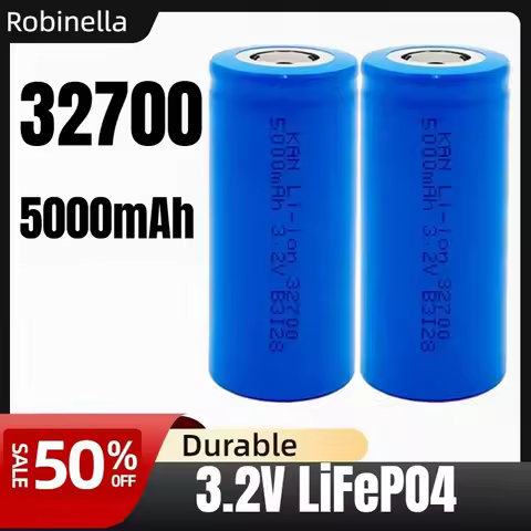 32700 3.2V 5000mAh Long-Cycle LiFePO4 Battery, Durable Power Source for Frequent Use Applications Re