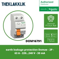 SCHNEIDER ELCB DOM16791 - ELCB DOMAE 2P 63A 30MA AC