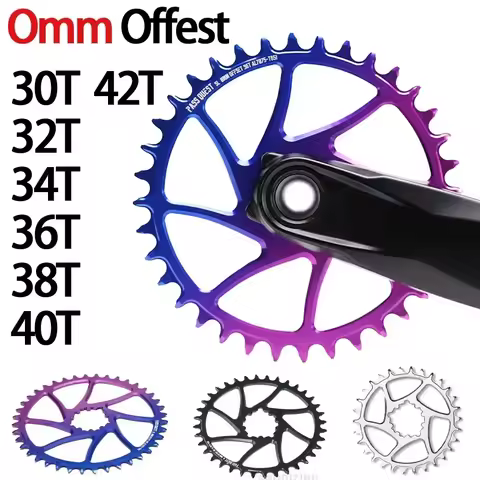 PASS QUEST 0mm Offset Chainring mountain MTB Narrow Wide Direct Mount Chainwheel 30T 32 36 36T 38 42