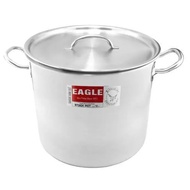 EAGLE Stainless Steel Stock Pot / Deep Storage Pot / Cooking Pot / Periuk Kuah / Periuk Kari 20QT/32