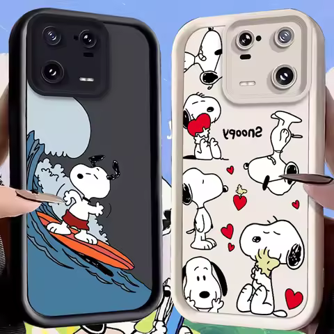 S-Snoopy Case for Xiaomi Mi 15 Pro 14 14T 13 13T 12 11 Lite 11T POCO X7 X6 5G X5 X3 NFC F6 F5 M7 M6 