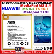 ORl NGS Brand 5100mAh Battery HB2899C0ECW Compatible For HUAWEI MediaPad M3 8.4 / M5 8.4 / T5 10.1 /