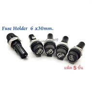 5 Pieces Of Fuse Cylinder 30 Mm. 6*30 It Is A Screw-In Box Resistant To Current 10a 250VAC.