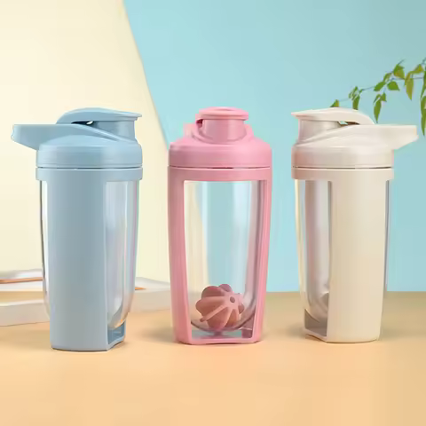 500ml Protein Shaking Cup with Whisk Ball Protein Stirring Bottle Protein Powder Mixer Cup for Prote