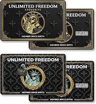 Credit Card Skin, Funny Express, 4 Pcs in 1 - Debit Card Skin, Bank, EBT, Metro, Key Card - Removabl