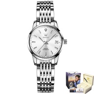 OLEVS 6635 Stainless Steel Strap Business Women Wristwatches Automatic Mechanical Full-automatic Wat