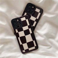 Luxury Checkerboard Stripe เคสโทรศัพท์กันกระแทกสำหรับ Oppo A93/A54/A74 5G A52/A92/A72 4G A11/A11X A9/A9X/F11 A5 A8 A7X/F9 A55 A95 A91 A83 A92S a72 (5G)/A53(5G) A32 A3เคสนุ่มสำหรับ OPPO K9 K1 K3 K5