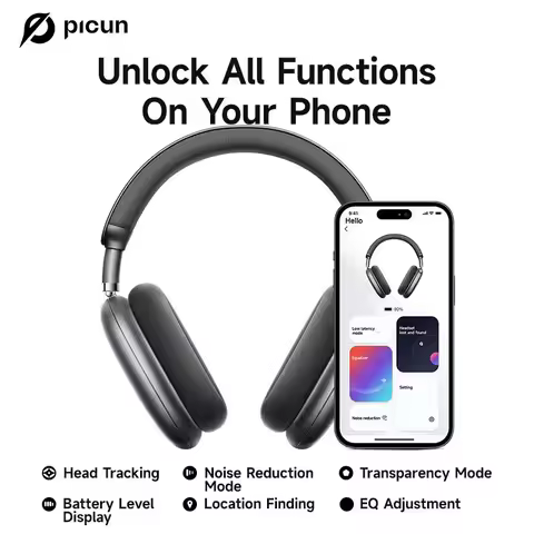 Picun F8 Pro -52dB Adaptive ANC Over Ear Headphone HIFI 3D Spatial Audio Wireless Earphone Bluetooth