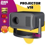 Mini Portable Projector V18 Full HD 1080P Bright Screen HDMI Audio Support Mirror Screening IOS Andr