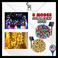 HEBAT👍 8 Modes Colorful Outdoor Waterproof Solar Fairy Light Indoor And Outdoor Decorative Lights Ni