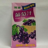 葡萄汁 300ml 波蜜 鋁箔包 鋁箔 樂利包 利樂包 綜合果汁 葡萄 果汁 久津