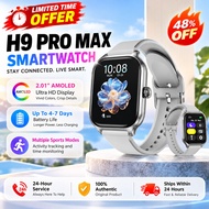 H9 Pro Max Smartwatch 2.19 Inch HD Touch Screen Bluetooth Call Heart Rate SpO2 Sleep Monitor Sports 