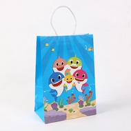 12pcs/Pack Baby Shark Kraft Paper Cartoon Party Gift Bag