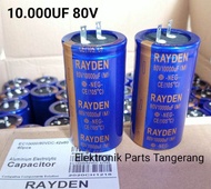 (2 Buah) KAPASITOR ELCO 10000UF 80V RAYDEN CAPACITOR ELCO 10000UF 80V KAPASITOR ELCO 80V 10000UF RAY