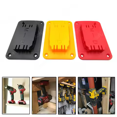 Wall Mount Drill Tool Battery Mount Holder for DeWalt 14.4V/18V/20V for Milwaukee 18V Battery Holder