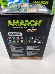 แบตเตอรี่ AMARON 65D26L  ขนาด 65 Ah แบตเตอรี่อามารอน พร้อมใช้งาน ขั้วซ้าย