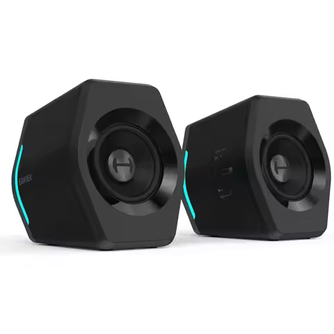 G2000 RGB Gaming Speakers, 32W Peak Power, Compact Design or PC/PS4/Desktop, Bluetooth 5.1, 3.5mm AU