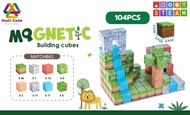 JXD-1272 forest 104PCS cube 2.5x2.5x2.5 cm บล็อกต่อแม่เหล็กจำนวน 104 ชิ้น