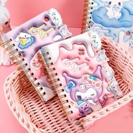 Sanrio Anime Series Kawaii Cartoon Notebook Kuromi My Melody Cinnamoroll Portable Student Diary Note