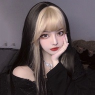 WIG HAIR RSW DAILY LOLITA JENNIEWanita Blackpink 10269 45CM BLACK BROWN GOLD FRONT BANGS BLONDE