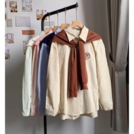 KEMEJA Shirt ribbon pattern scarfPOLO| Updated shirt| College Shirt| Office Outfit|Street outfit| Ha